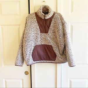 Express teddy bear fleece pullover